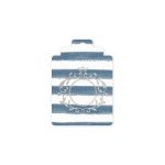 Lacivert Çizgili Gümüş Karton Etiket