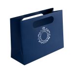 Lacivert Gümüş Karton Çanta