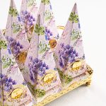 Lila Çiçekli Altın Külah Kutu - Görsel 2