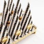 Siyah Çizgili Altın Külah Kutu - Görsel 2